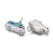 thumbnail image 2 of Brass Micro Pave Clear Cubic Zirconia Pendants with Enamel and Jump Rings Long-Lasting Plated Camping Van/Caravan Shape Real Platinum Plated 12x17x2.5mm Hole: 3mm, 2 of 2