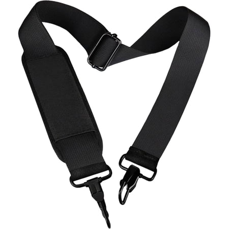 Shoulder Strap, Durable 55" Universal Replacement Laptop Shoulder Strap, Adjustable Comfortable Belt with Metal Hooks for Briefcase, Computer Messenger Bag, Laptop Case Luggage/Duffel/Camera, (Black)