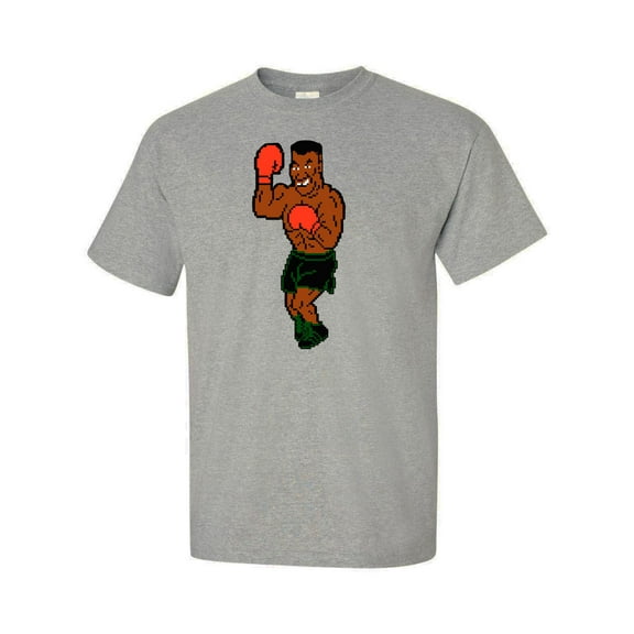 Shedd Shirts Grey Punchout Mike Tyson's Punchout "Tyson Flex" Youth Small T-Shirt