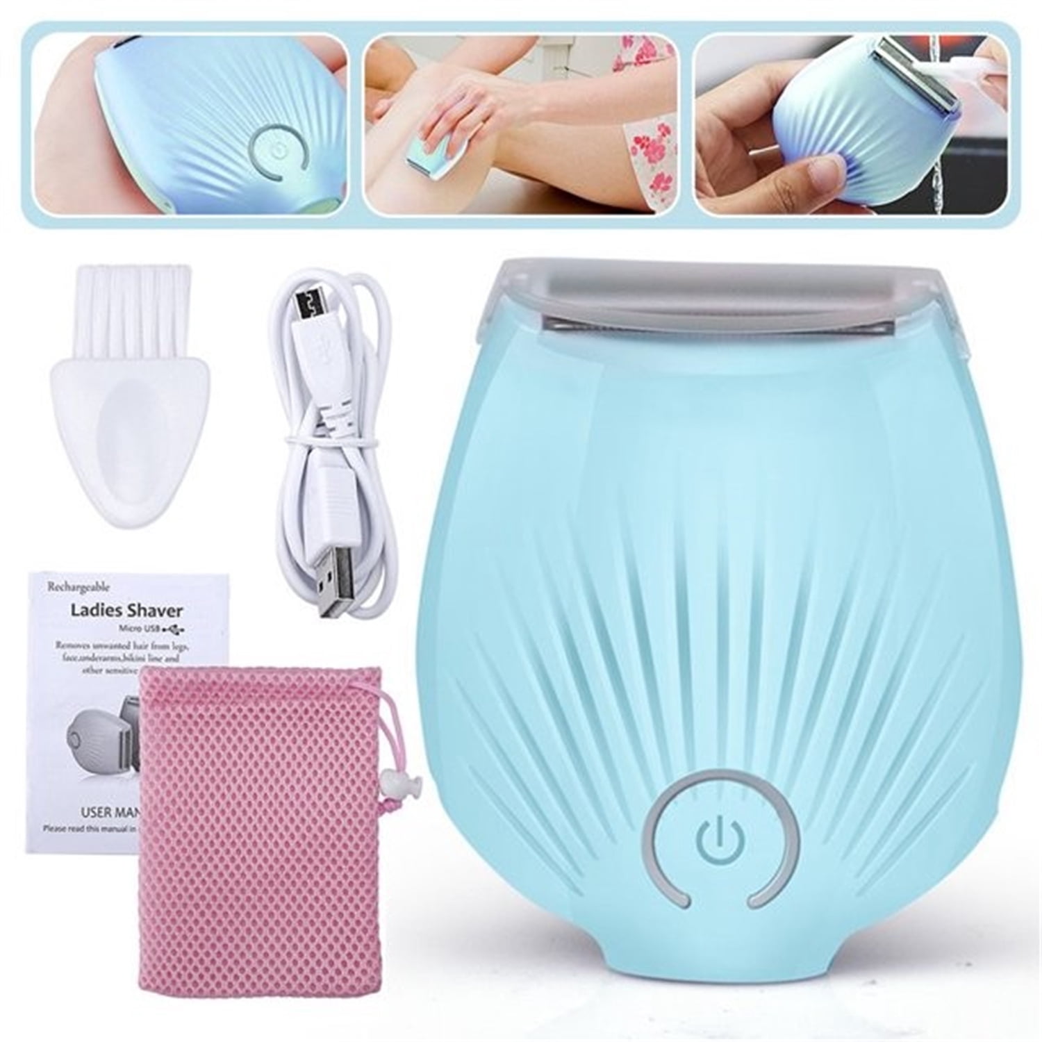 2 Pack Facial Epilator for Women,Bexikou Portable Facial Epilator, Rechargeable Facial Hair Removal & Body Hair Removal, Electric Lady Face Shaver for Arm Leg Underarm