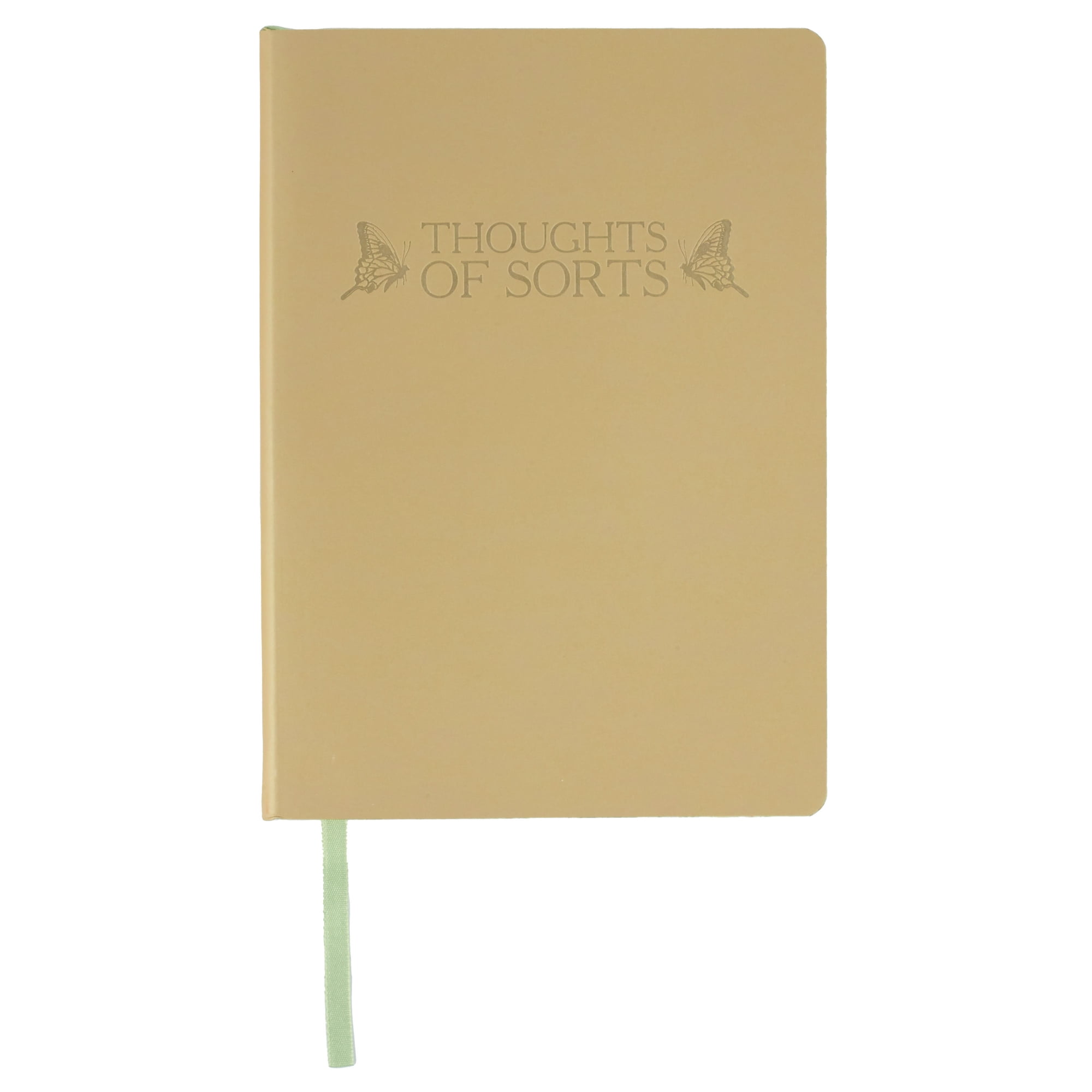 U Style Thoughts of Sorts Soft Cover PU Journal, Floral Printed Edge, 5.75" x 8", 120 Sheets, Ribbon Marker