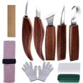 thumbnail image 1 of Kit de herramientas para tallar madera JM 10 piezas cuchillo para tallar acero al cromo vanadio, 1 of 5