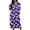 Purple, variant on SELONE Nightgowns Long Sleeve for Women Plus Size Crew Neck Maxi Sleep Shirt Ghost Bats Nighties Halloween Dress