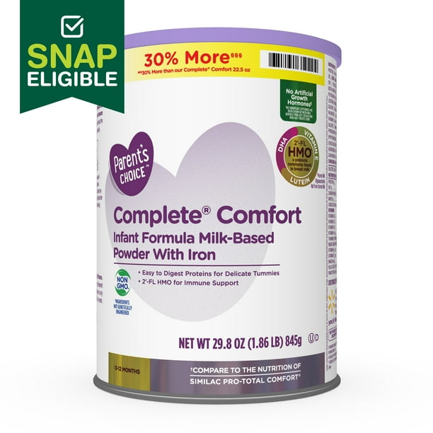 Parent's Choice Complete Comfort Baby Formula Powder with Iron, 29.8oz