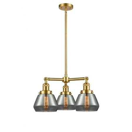 Innovations 207-SG-G173 Fulton 3 Light Chandelier part of the Franklin Restoration Collection Satin Gold