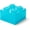 Bright Red, variant on LEGO 4-Knob Translucent Stackable Storage Brick Toy Box with Lid, Blue