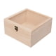 thumbnail image 3 of Caja de madera para exhibición de joyas, caja de regalo sin terminar con tapa de vidrio para dulces 23cmx23cmx12cm, 3 of 9