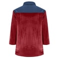 thumbnail image 4 of TaTaai Ladies Gold Velvet Denim Spliced Slim Fit Top Three Quarter Sleeve Pullover Blouse Soft Warm Casual Fashion Top For Women Daily Office Holiday Outfits Gift, 4 of 7