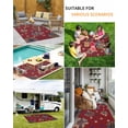 thumbnail image 5 of Outdoor Rug 6x9 ft 4th of July Waterproof Outdoor Patio Rug Mat Non Slip Outside Area Rugs Carpet for RV,Camping,Porch,Deck,Pool,Balconybackyard,Patriotic Sunflower Red Navy Blue, 5 of 9