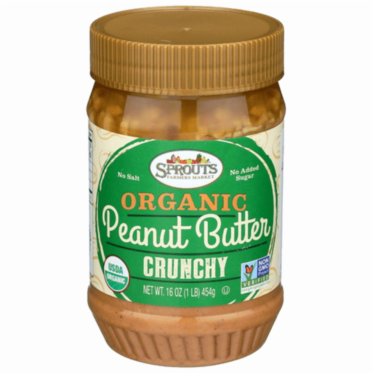 Sprouts Organic Crunchy Peanut Butter 16 oz (Pack of 3)
