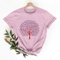 thumbnail image 2 of Sexlip Womens Swimsuit Set Dotted Tree Print Cover Up Design Crew Neck Short Sleeve Slim Silhouette Breathable Fabric for Casual Beach Days Pink XL, 2 of 6