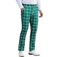 thumbnail image 4 of INSPIRE CHIC Men's Dress Plaid Printed Business Checked Pants 32 Deep Green, 4 of 4