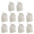 thumbnail image 1 of 10PCS 6x8cm Cotton Reuseable Drawstring Bags Strainer Filter Bag For Nut Milk Tea Fruit Juice, 1 of 7