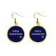 thumbnail image 1 of Qoutes Healing frases cascada libertad Song Ear Dangle Golden Drop Earring Jewelry Mujer Unbranded M, 1 of 3