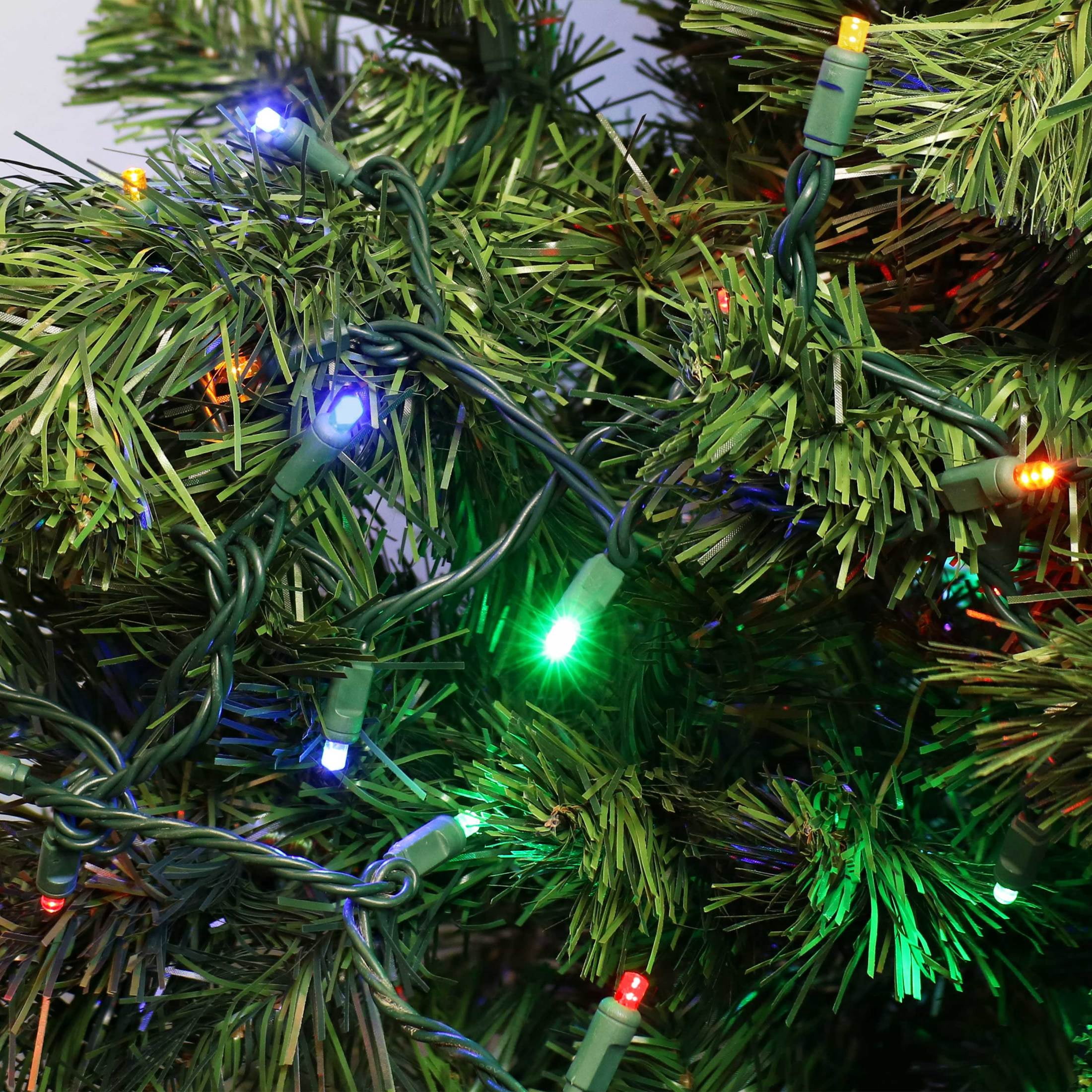 Sunnydaze 70-Count 5mm Wide Angle LED Outdoor String Lights - Multicolor