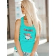 thumbnail image 2 of Patriotic Gnome W Flags Racerback Tank Women -Image by Shutterstock, Female XX-Large, 2 of 4