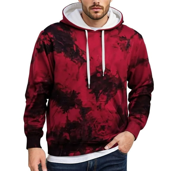 Men's Hoodies Pullover Hoodies Sweatshirts Modern Tie Dye Hoodie Casual Fall Winter