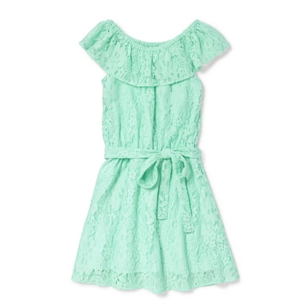 The Children's Place Off Shoulder Ruffle Lace Midi Dress (Little Girls & Big (Best Places For Dresses)