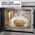 thumbnail image 6 of 11 Inch Microwave Splatter Cover, Microwave Cover for Food with Handle & Adjustable Steam Vents, Anti-Splatter Plate Lid for Heating, Splatter Guard for Microwave Oven, BPA-Free, 6 of 9