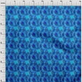 thumbnail image 4 of oneOone Cotton Poplin Medium Blue Fabric Abstract Illustration Quilting Supplies Print Sewing Fabric By The Yard 42 Inch Wide, 4 of 4