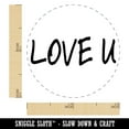 thumbnail image 2 of Love U You Text Self-Inking Rubber Stamp Ink Stamper - Dry Pad (No Ink) - Mini 1/2 Inch, 2 of 7