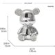 thumbnail image 2 of Collectible Figures Large Bear Cub Bling Home Decoration - silver, 2 of 5