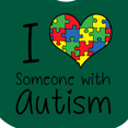 thumbnail image 4 of Inktastic I Heart Someone with Autism Boys or Girls Baby Bib, 4 of 4
