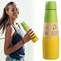 Vacuum Insulated Water Bottle - Stainless Steel Tumbler with Leakproof Lid, Keeps Drinks Hot/Cold for Hours, Perfect for Gym, Hiking & Family Outings (3.15x10.24 Inches)