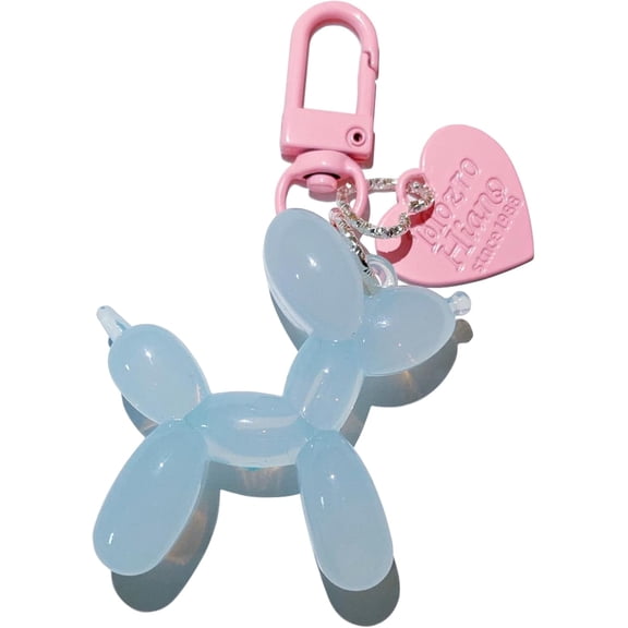 Jelly Balloon Dog Design Keychain for Women, Cute Girls Key Chain, Bag Charms Accessories for Car Purse Backpack