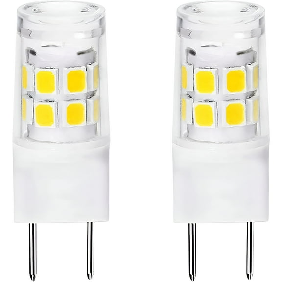 HIBIBUD LED Bulb 3W,Halogen Bulb 20W Replacement for Microwave Oven Light,T4 JCD Type G8 Bi-Pin Base,120 Volt,Daylight White 6000K,2-Pack