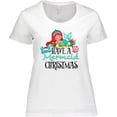 thumbnail image 3 of Inktastic Have a Mermaid Christmas with Crab and Seashell Women's Plus Size T-Shirt, 3 of 5