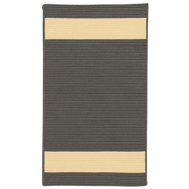 Colonial Mills Rug AR45R072X108S Aurora Rectangle Braided Area Rug Grey Yellow - 6 x 9 ft.