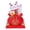 Red, variant on LAZIOEGR Solar Powered Lucky Cat Statue Automatic Waving Arm Wealth Welcoming Figurine for Home Cash Register Desk Decoration, Red