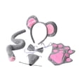 thumbnail image 4 of 6 Piezas Mouses Orejas Diadema Disfraz Animales Accesorios Maquillaje Polyester Divertido para Cosplay Fiesta Infantil Halloween Regalos Decoración, 4 of 8