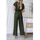 thumbnail image 3 of Mono Enterizo PRETTYGARDEN Cruzado con Cuello en V y Cinturón Verde Militar S, 3 of 8