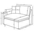 thumbnail image 6 of Pemberly Row 6-piece Fabric Upholstered Modular Sectional Off White, 6 of 13