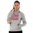 thumbnail image 5 of Llama Squad Save The Drama Alpaca BFF Hoodie Sweatshirt Women Brisco Brands L, 5 of 6