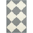 thumbnail image 2 of SAFAVIEH Cambridge Peregrine Geometric Wool Area Rug, Dark Gray/Ivory, 3' x 5', 2 of 6