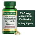 thumbnail image 4 of (2 pack) Nature's Bounty High Absorption Magnesium Glycinate Supplements, 240mg, Supports Muscle Relaxation, Bone Heart and Nerve Health, 60 Capsules, 4 of 12