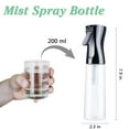 thumbnail image 2 of Spray Bottles Continuous Ultra Fine Mist Empty Water Bottles Hairdresser Spray Bottles Salon Hairdresser Hair Tool Water Sprayer,1 Pack 200ml Black White, 2 of 8