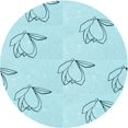thumbnail image 1 of Ahgly Company Tapis d'Intérieur Lavables en Machine, Ronds, Bleus, Diamant Bleu, Ronds de 6', 1 of 7