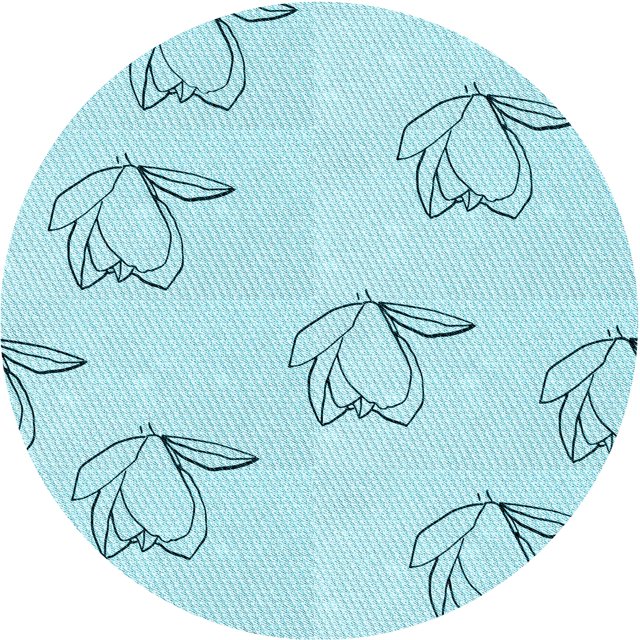 Ahgly Company Tapis d'Intérieur Lavables en Machine, Ronds, Bleus, Diamant Bleu, Ronds de 6'