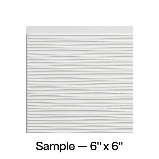 FASÄDE Ripple Decorative Vinyl Backsplash Panel in Gloss White (6X6 Inch Sample