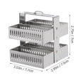 thumbnail image 2 of Glass Slides Rack Stainless Staining Rack 30 Positions Microscope Slides Holder, 2 of 9