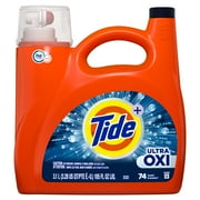 Tide Ultra Oxi Liquid Laundry Detergent, 74 Loads, 105 fl oz, HE Compatible