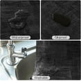 thumbnail image 4 of Reversible Vinyl Placemats Set of 6, Faux Leather 100% Waterproof Oil-Proof Wipeable Place Mats, Heat Resistant Dual Sided Table Mats for Kitchen/Dining/Party (Black, 12 x 18 Inch), 4 of 6