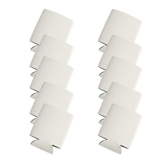 10-PACK - Premium Can Cooler - White