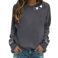 thumbnail image 4 of Sweatshirt for Women Valentines Day Trendy Comfortable Heart Printed Plus Size Casual Loose Pullover Blouse Tops S-2XL, 4 of 6