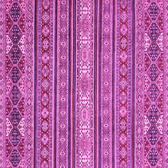 Ahgly Company Indoor Square Oriental Pink Modern Area Rugs, 3' Square
