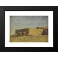 thumbnail image 2 of Narcisse Berchère 18x14 Black Modern Framed Museum Art Print Titled - Arab Village, 2 of 5